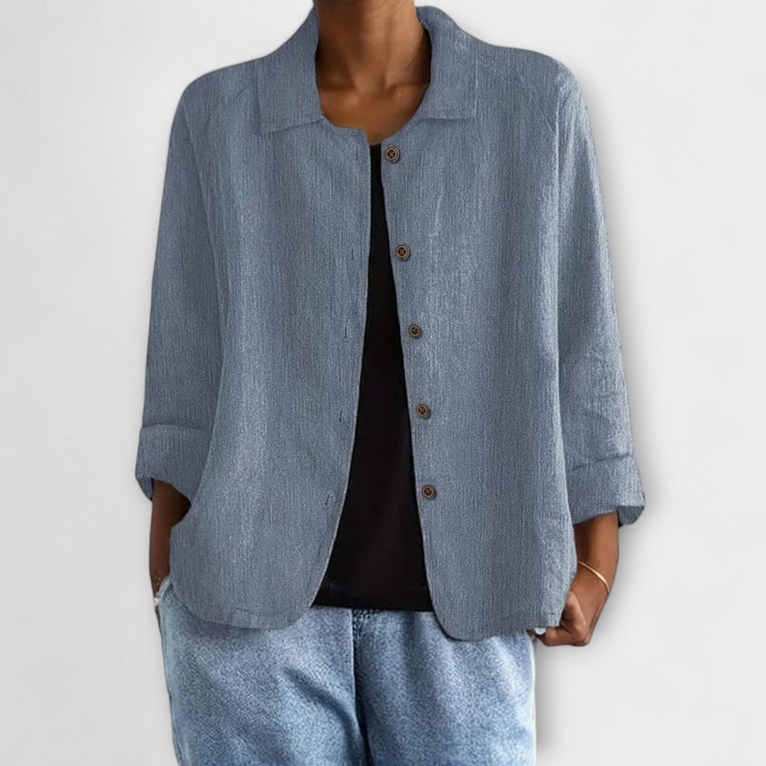 Mira - Chaqueta ligera de punto en rosa claro