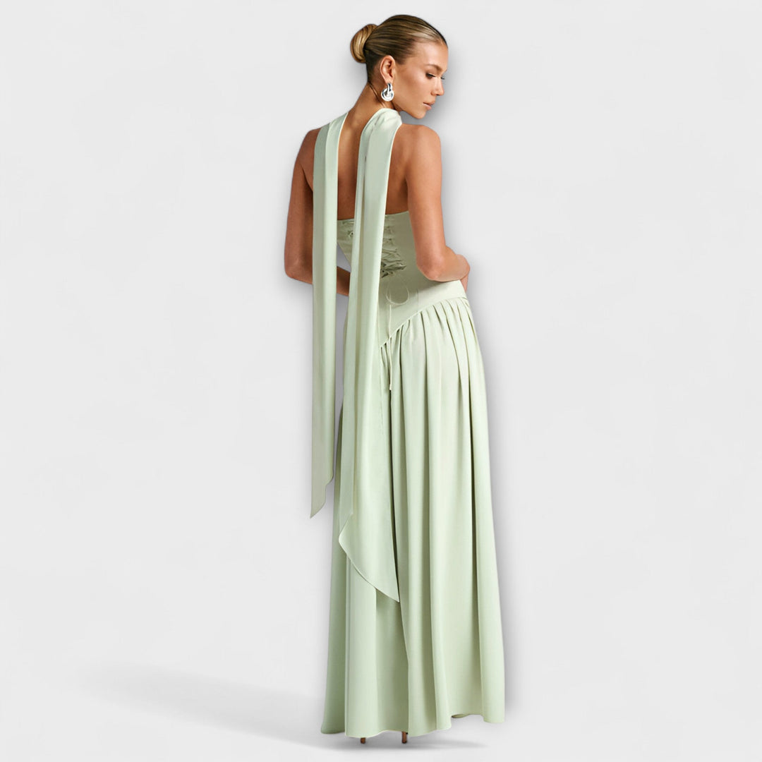 Tessa - Vestido Maxi Amarillo con Abertura