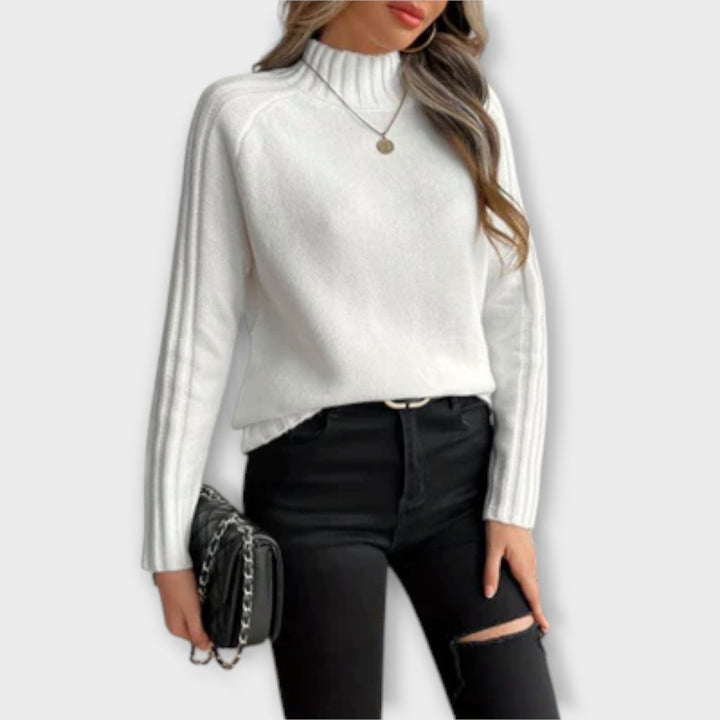 Hannah - Jersey elegante con cuello alto