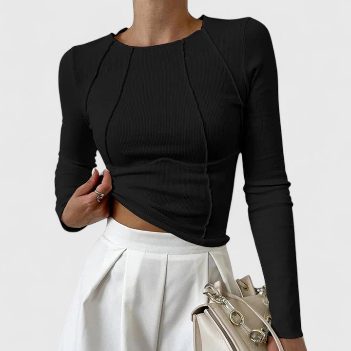 Rozminda - Camiseta blanca de manga larga y cómoda