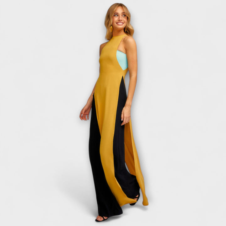 Kimberly - Mono amarillo y negro elegante