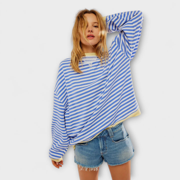 Marlene - Jersey oversized a rayas