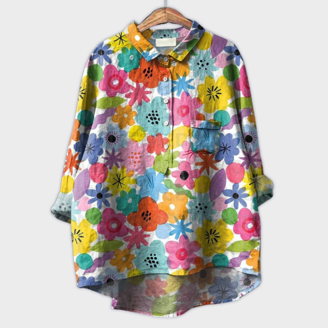 Magdalena - Blusa de mujer con estampado floral