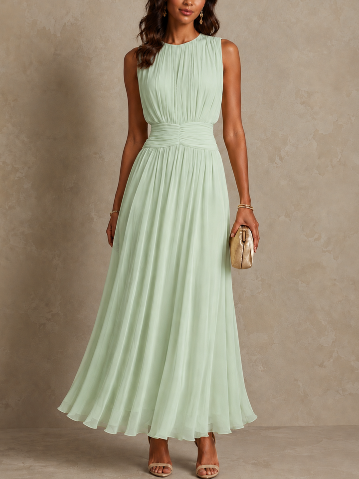 Isabel - Vestido maxi Roxanne con cintura fruncida