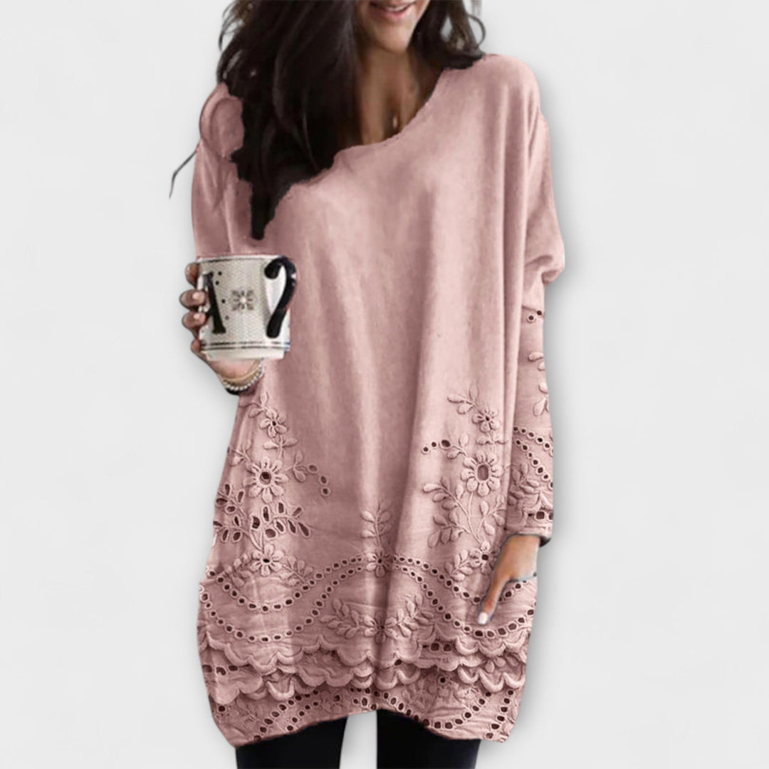 Riley - Jersey con estampado y bordado elegante