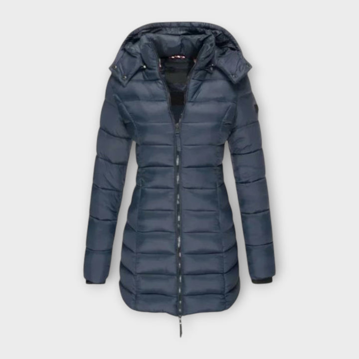 Mathilde - Abrigo de invierno azul oscuro y aislante