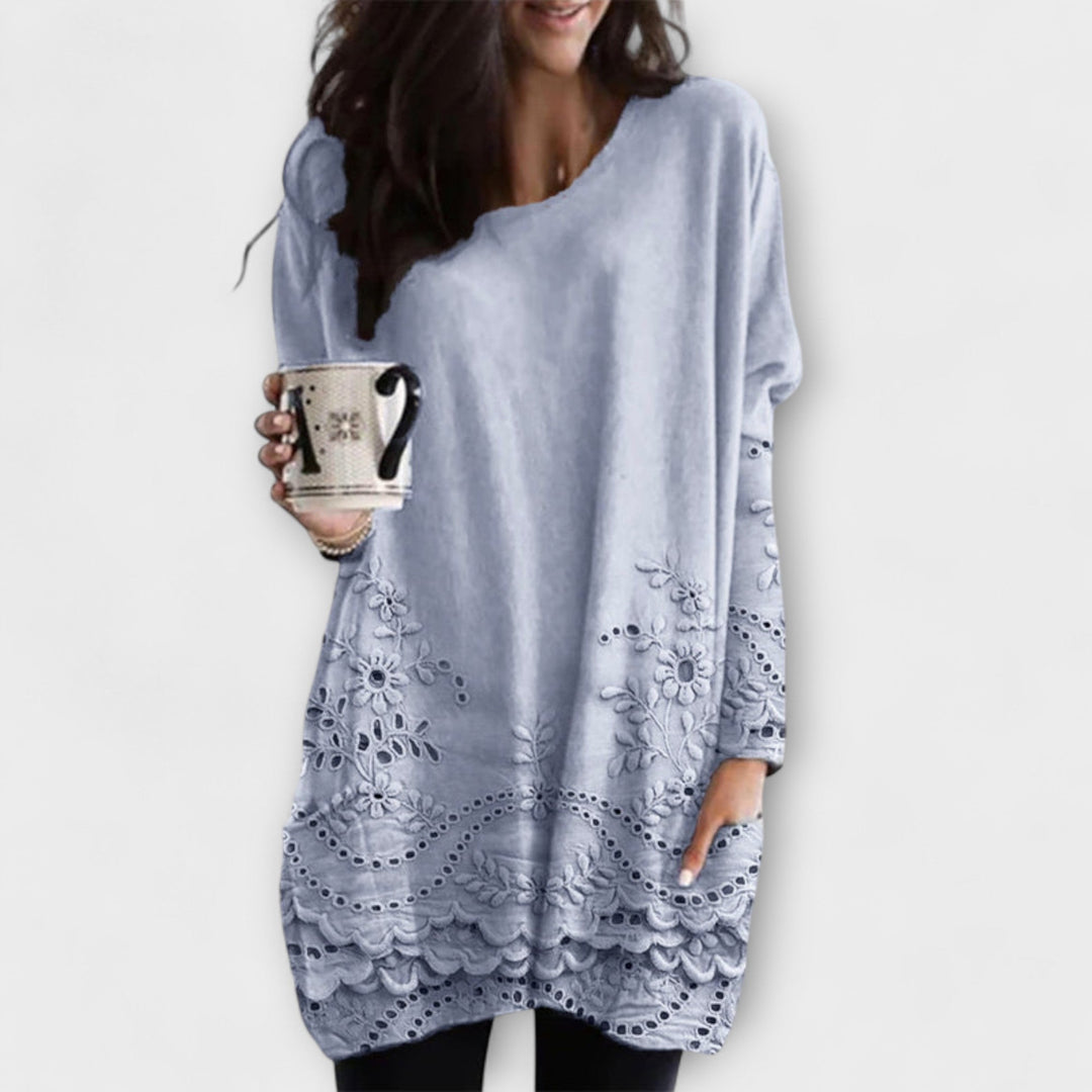 Riley - Jersey con estampado y bordado elegante