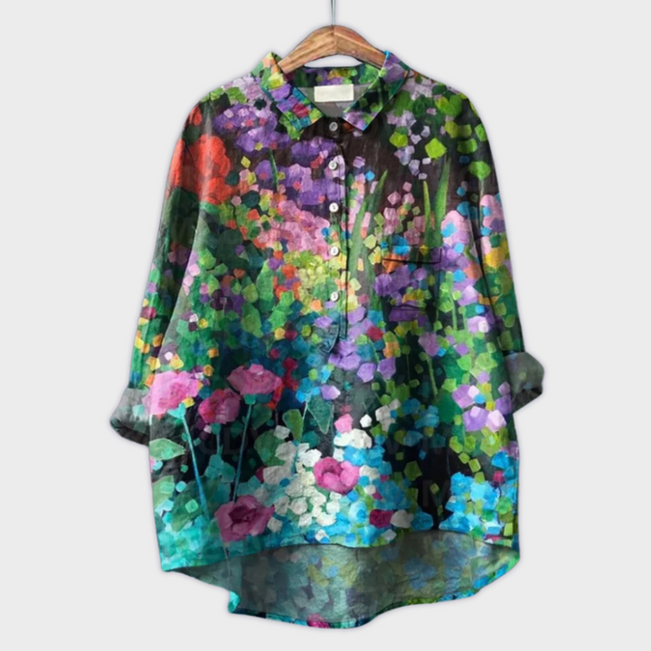 Magdalena - Blusa de mujer con estampado floral