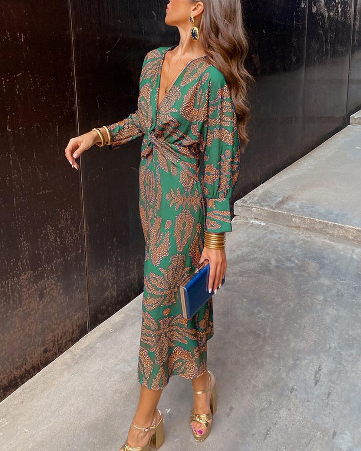 Isadora - Vestido midi estampado elegante