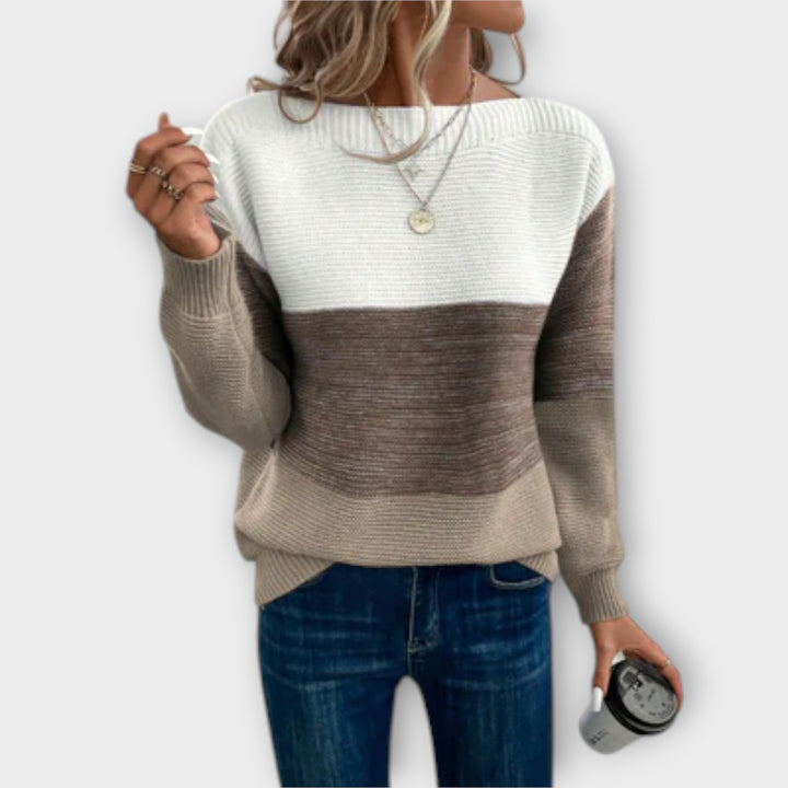 Clara - Jersey elegante de patchwork
