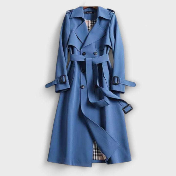 Jualita - Trenchcoat clásico para mujeres en color beige