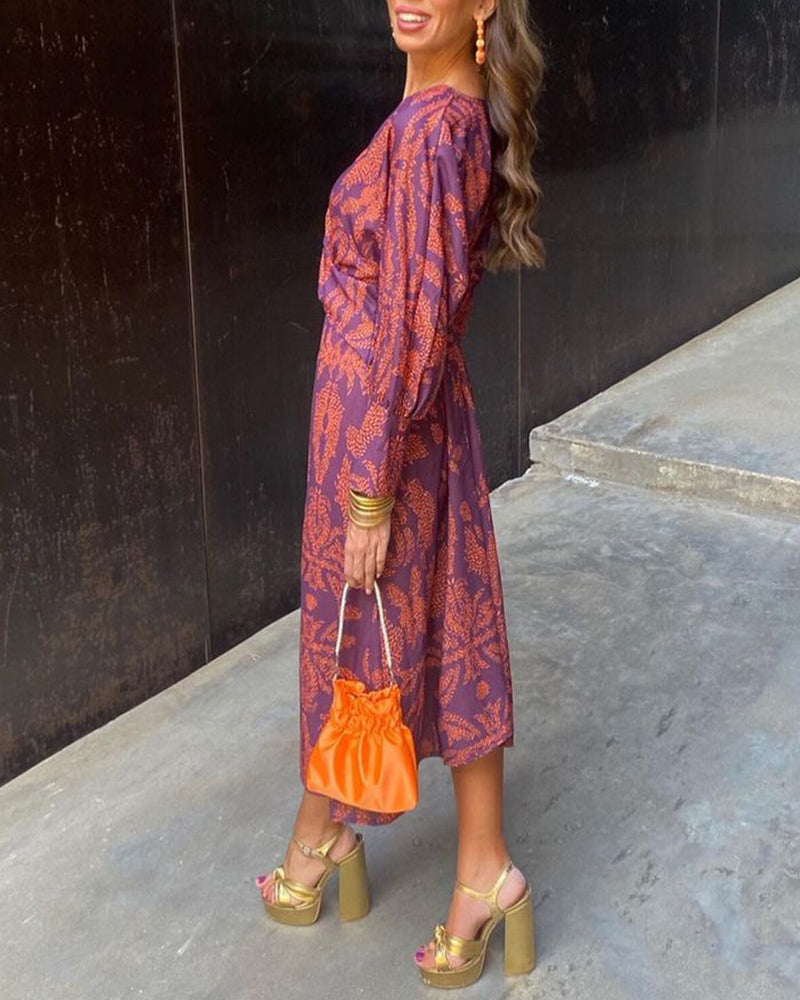 Isadora - Vestido midi estampado elegante