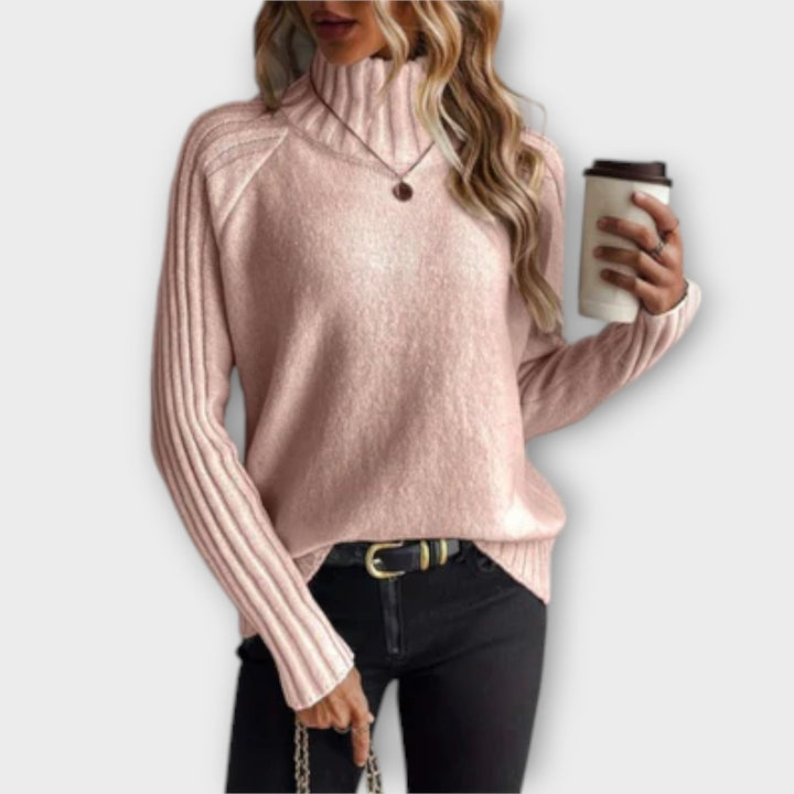 Hannah - Jersey elegante con cuello alto