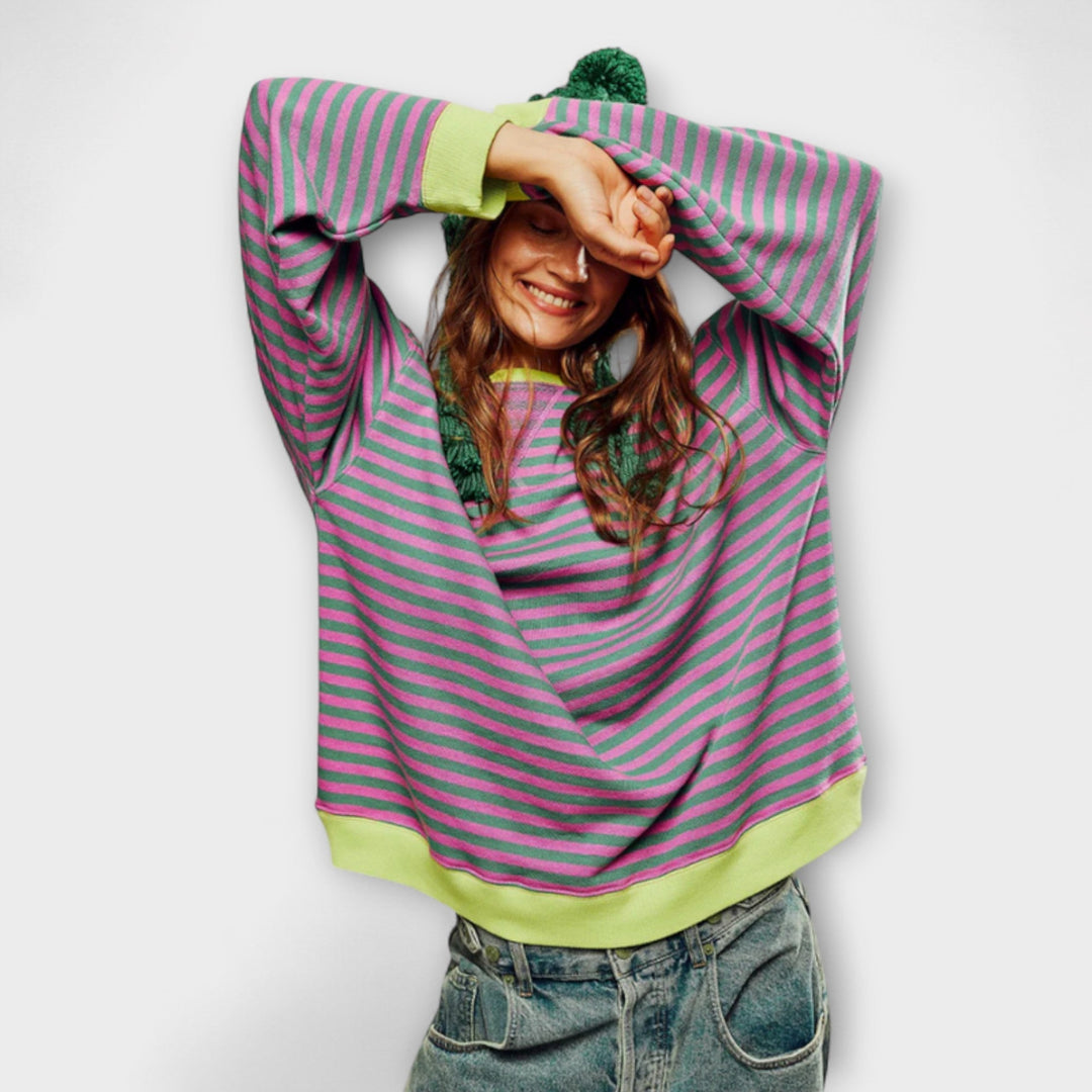 Marlene - Jersey oversized a rayas