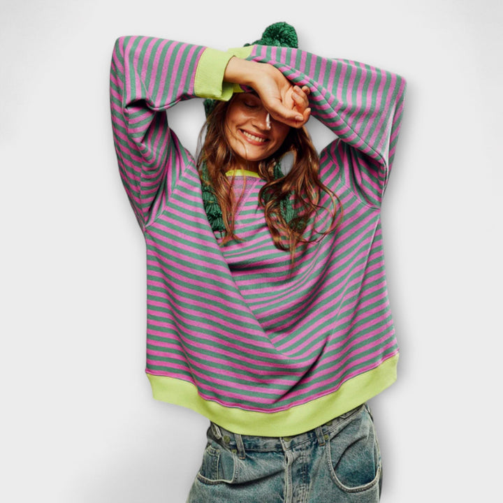 Marlene - Jersey oversized a rayas