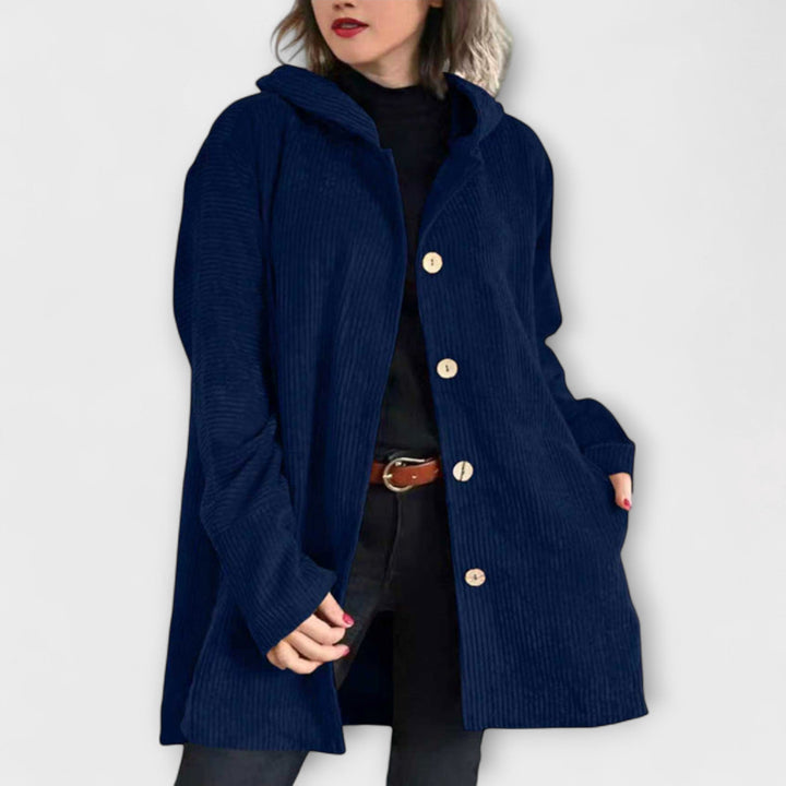 Ladia - Chaqueta con capucha de cordón en burdeos