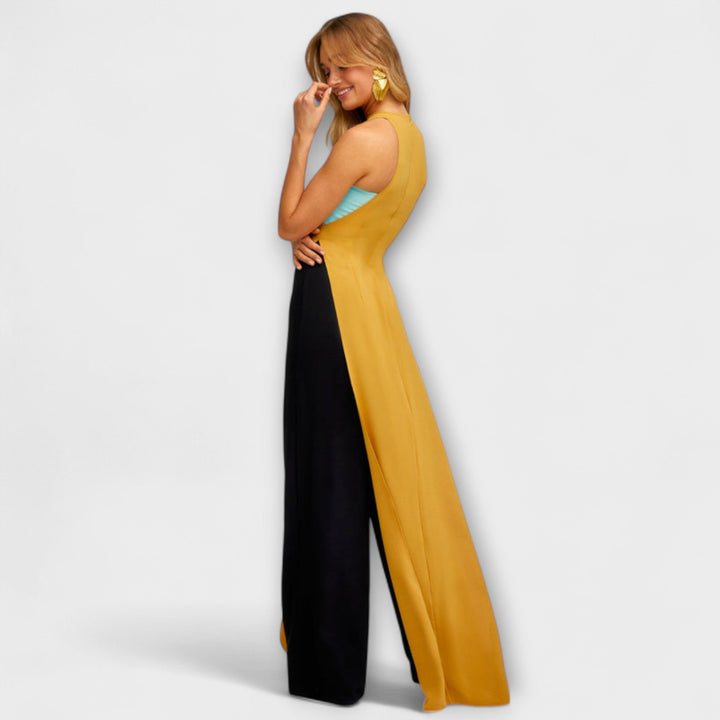 Kimberly - Mono amarillo y negro elegante