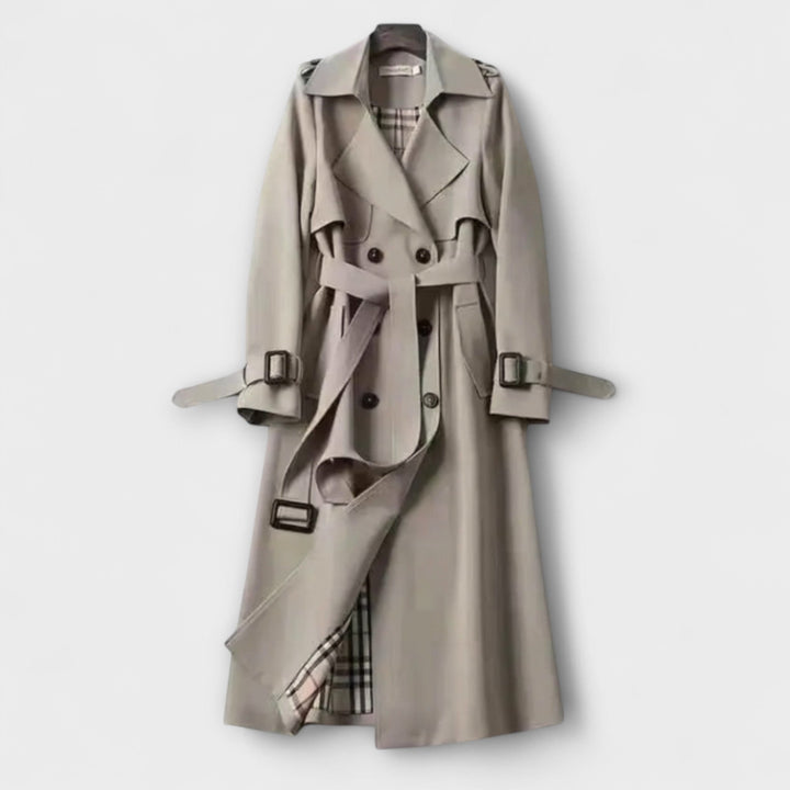 Jualita - Trenchcoat clásico para mujeres en color beige