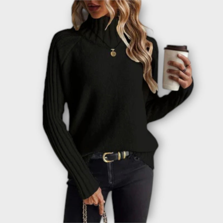 Hannah - Jersey elegante con cuello alto