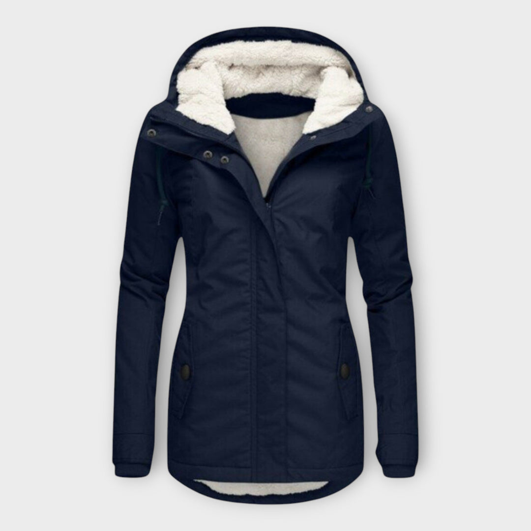 Sophie - Chaqueta de invierno acolchada impermeable en verde oliva