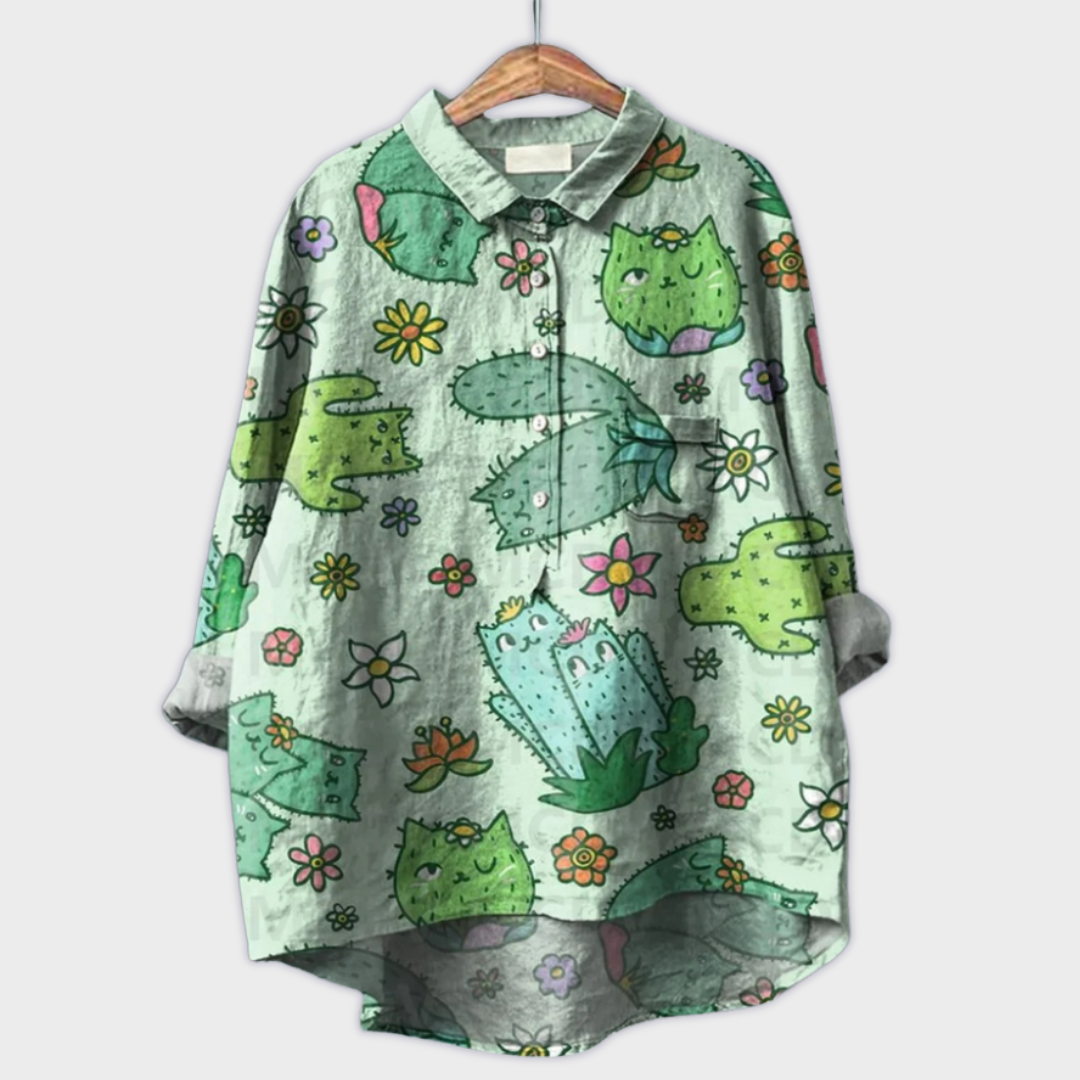 Magdalena - Blusa de mujer con estampado floral