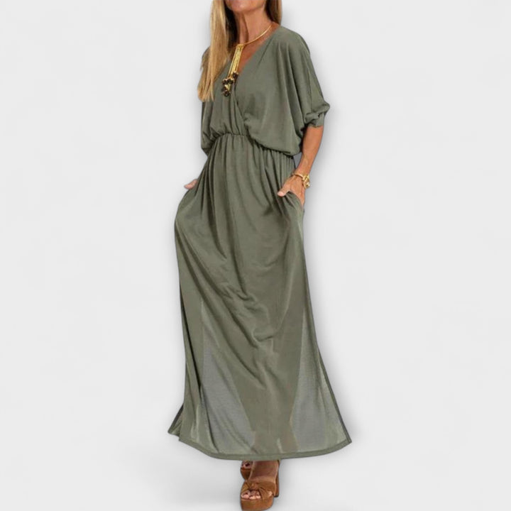 Lani - Vestido Maxi Retro Elegante