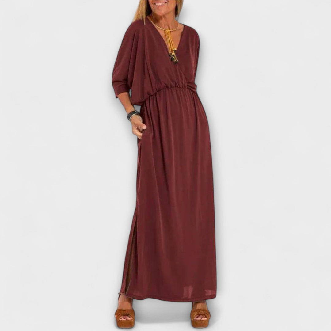 Lani - Vestido Maxi Retro Elegante