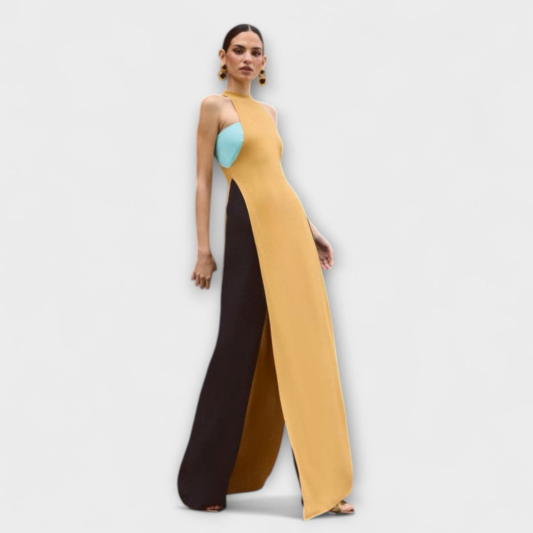 Kimberly - Mono amarillo y negro elegante
