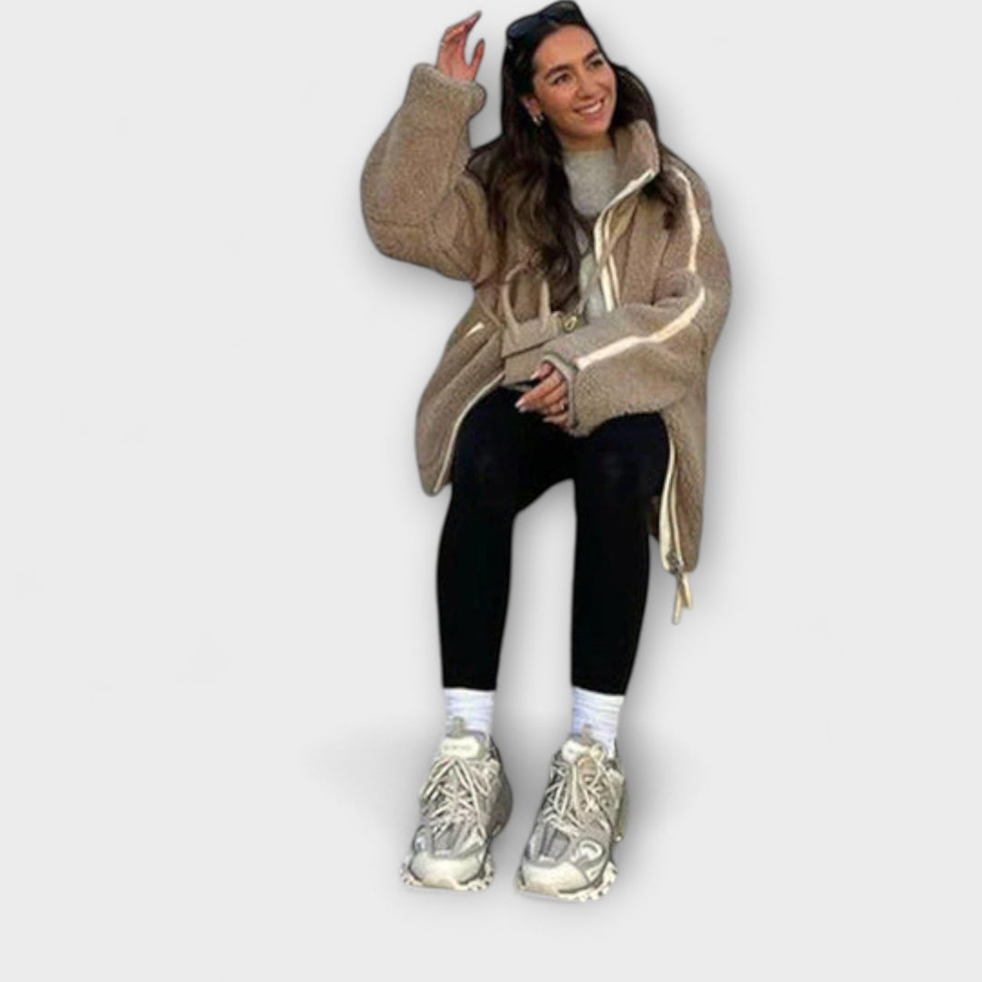 Nuage Polaire - Chaqueta oversized de teddy color crema