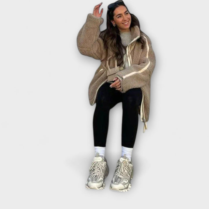 Nuage Polaire - Chaqueta oversized de teddy color crema