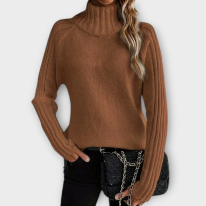 Hannah - Jersey elegante con cuello alto