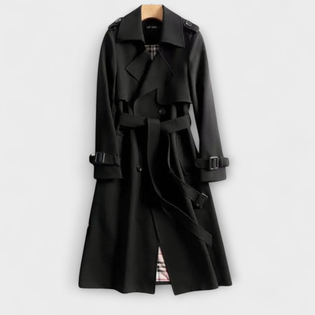 Jualita - Trenchcoat clásico para mujeres en color beige