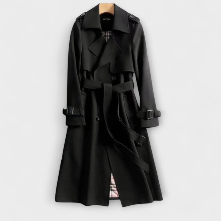 Jualita - Trenchcoat clásico para mujeres en color beige
