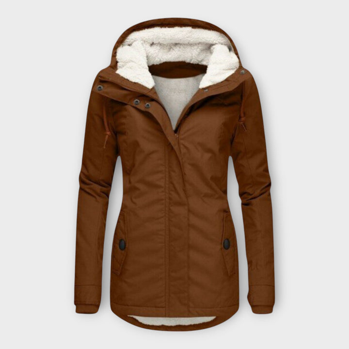 Sophie - Chaqueta de invierno acolchada impermeable en verde oliva