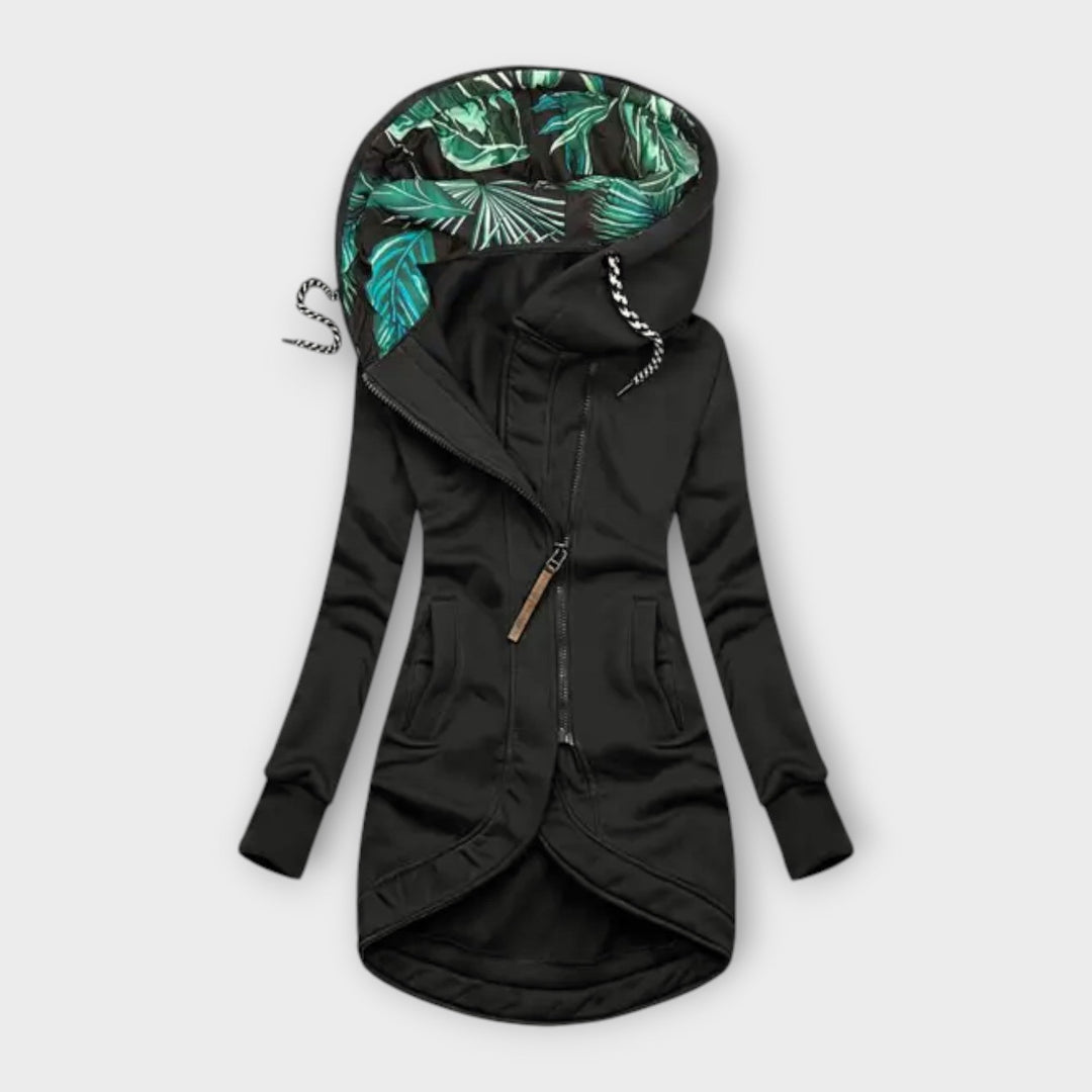 Nora - Chaqueta elegante verde oliva con estampado