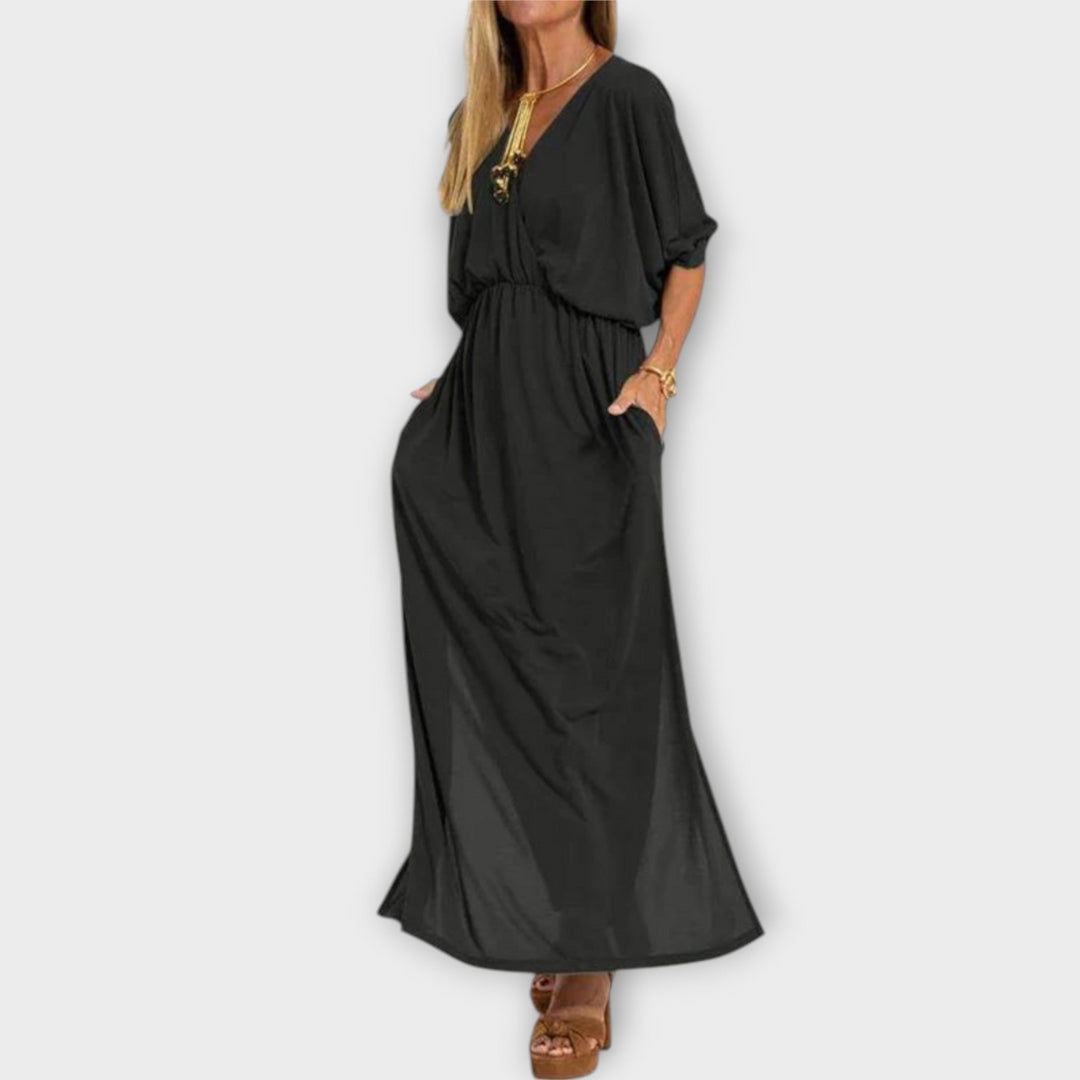 Lani - Vestido Maxi Retro Elegante