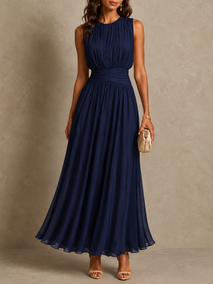 Isabel - Vestido maxi Roxanne con cintura fruncida
