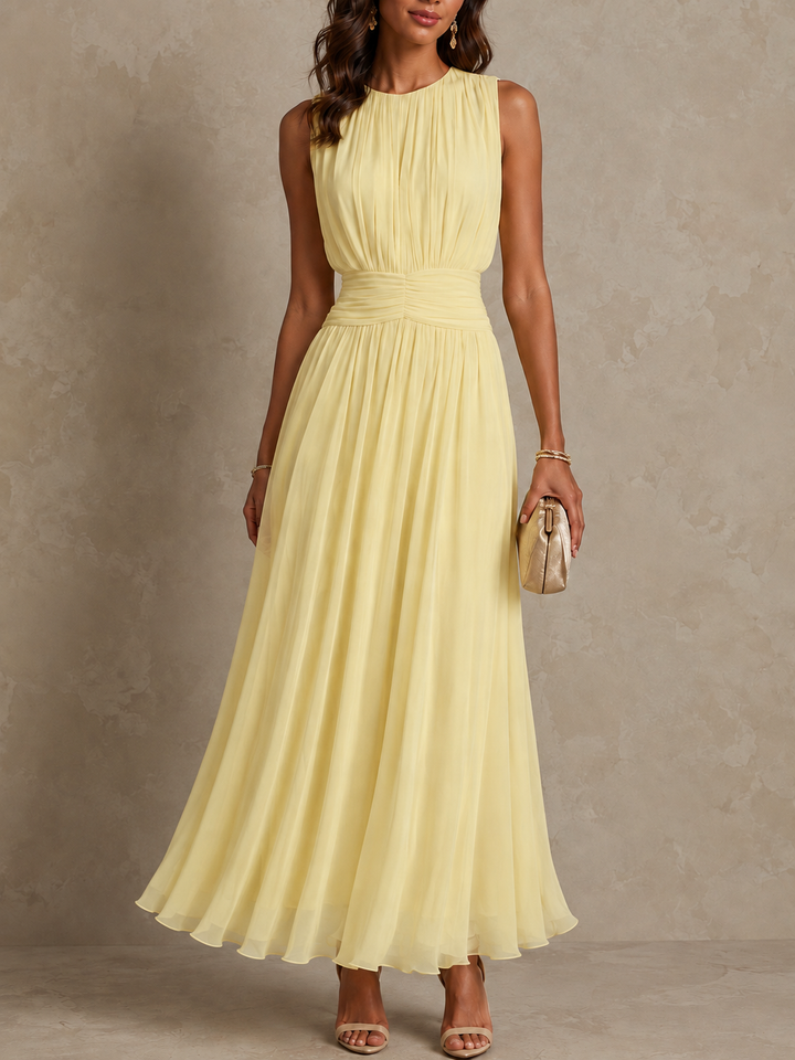 Isabel - Vestido maxi Roxanne con cintura fruncida