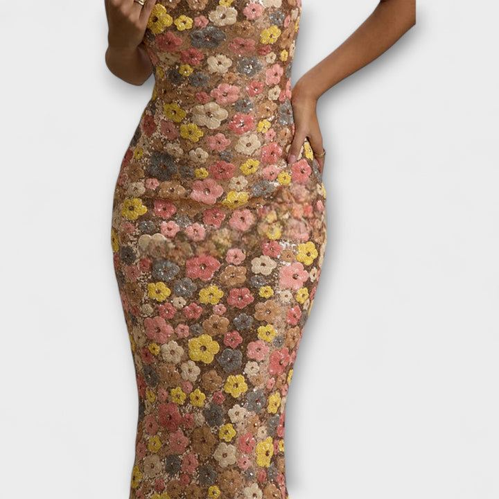 Oakley - Maxivestido con lentejuelas florales