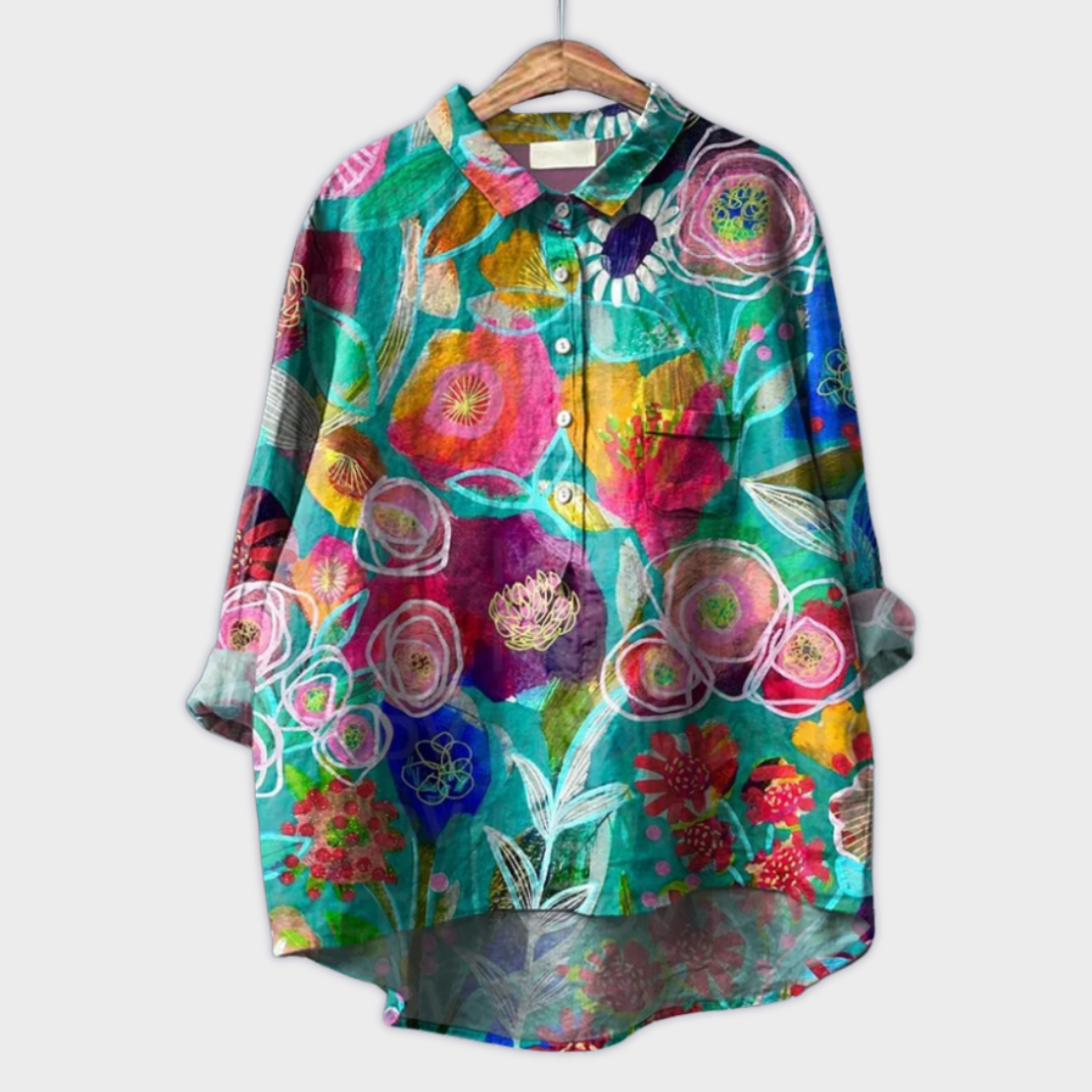 Magdalena - Blusa de mujer con estampado floral