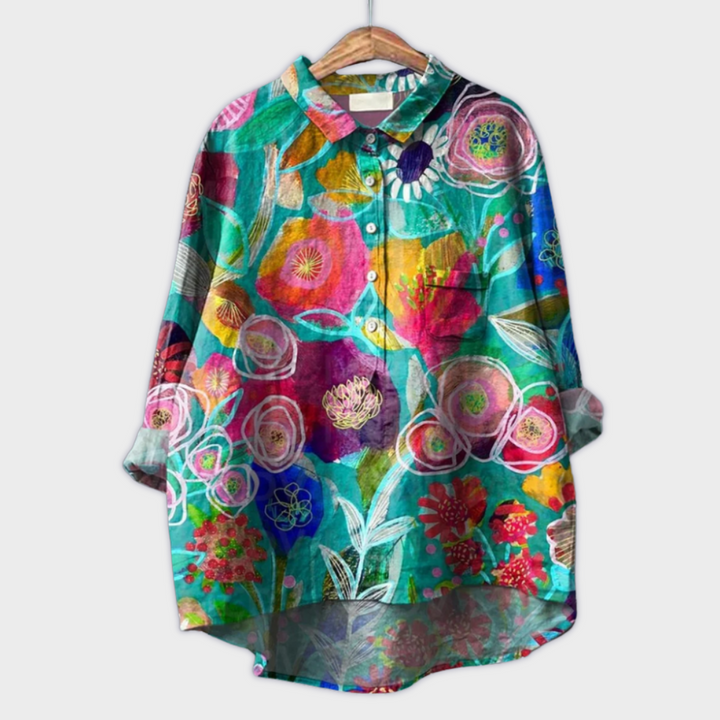Magdalena - Blusa de mujer con estampado floral