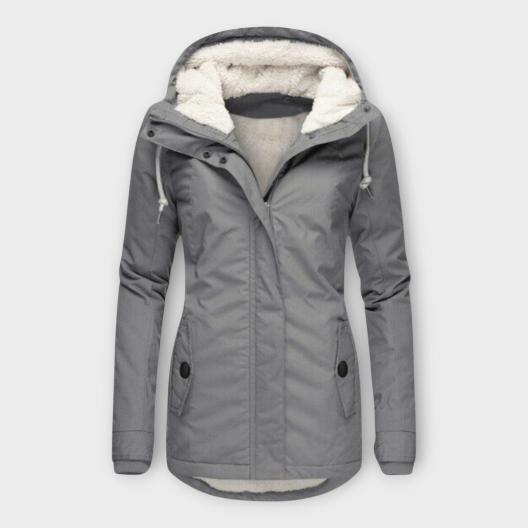 Sophie - Chaqueta de invierno acolchada impermeable en verde oliva