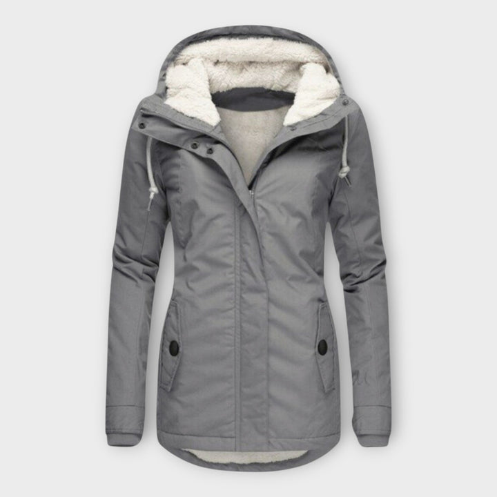 Sophie - Chaqueta de invierno acolchada impermeable en verde oliva