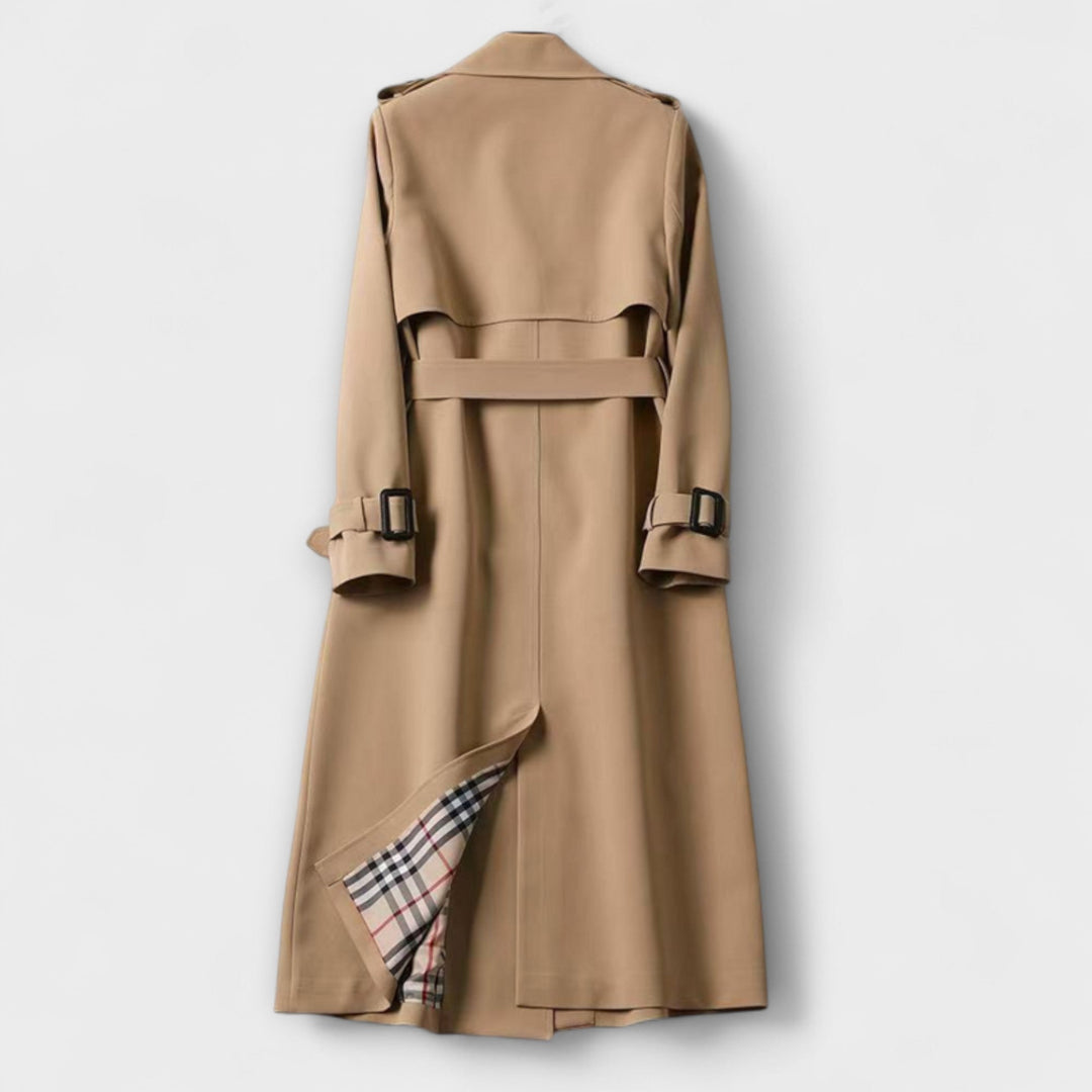 Jualita - Trenchcoat clásico para mujeres en color beige