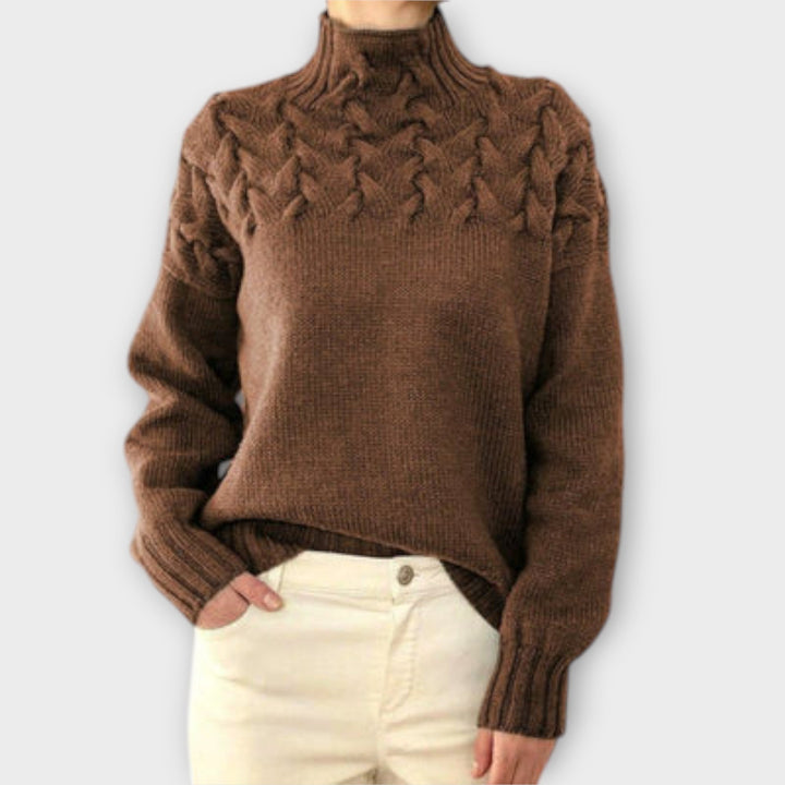 Eva - Jersey para mujer con detalle de trenzado