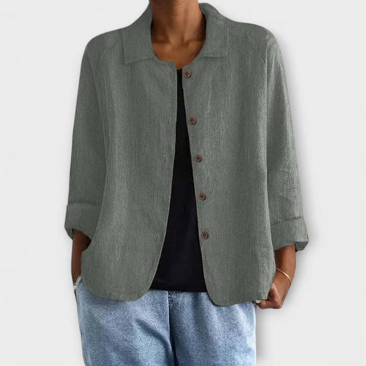 Mira - Chaqueta ligera de punto en rosa claro