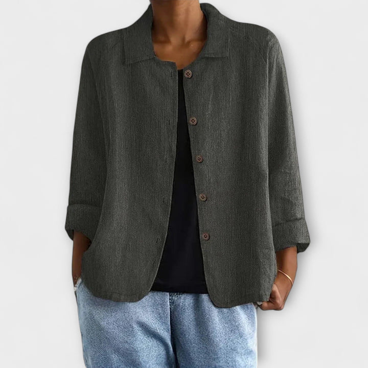 Mira - Chaqueta ligera de punto en rosa claro