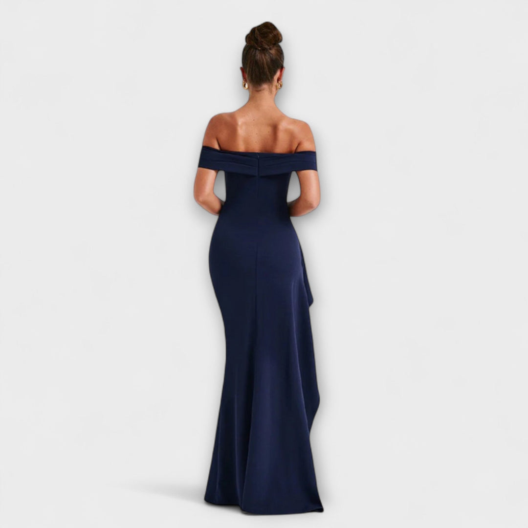 Gretchen - Vestido maxi rosa con abertura