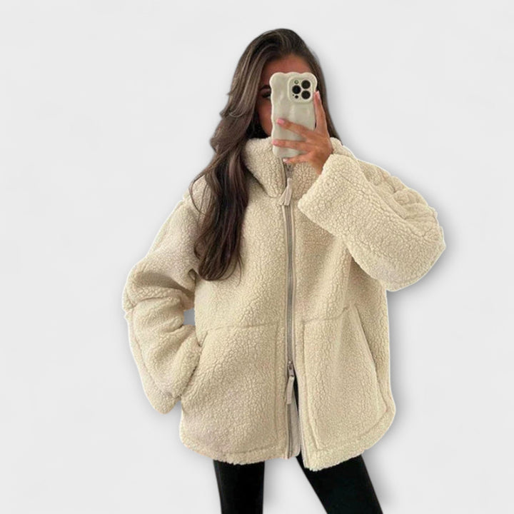 Nuage Polaire - Chaqueta oversized de teddy color crema