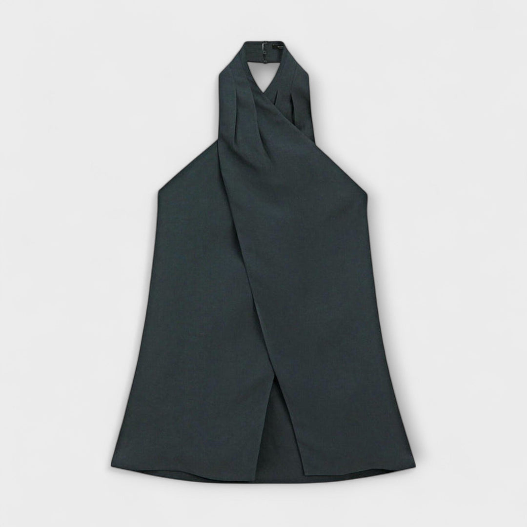 Hannah - Top halter con escote en la espalda